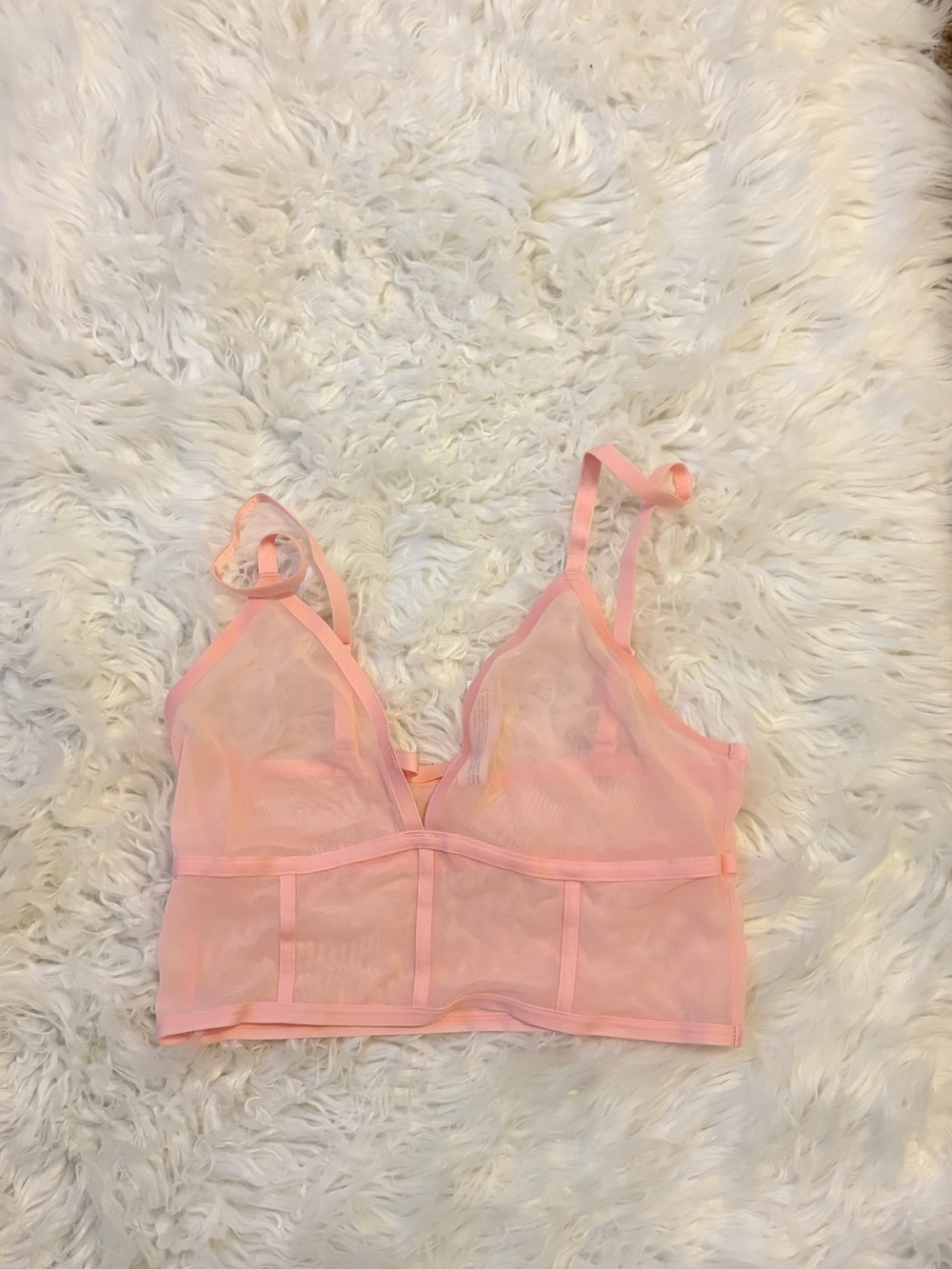 Sheer Mesh Corset Crop Top Bralette